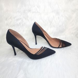 ZAC Zac Posen pointed toe black stiletto heels.
